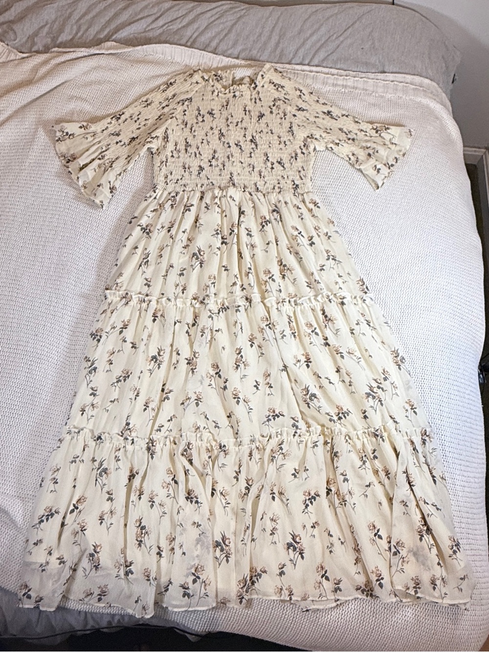 Jessakae Collection Floral Smocked Tiered Dress – Size XL